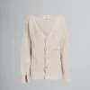 Knitwear>Marni Oat Wool Cardigan With Mending NATURAL