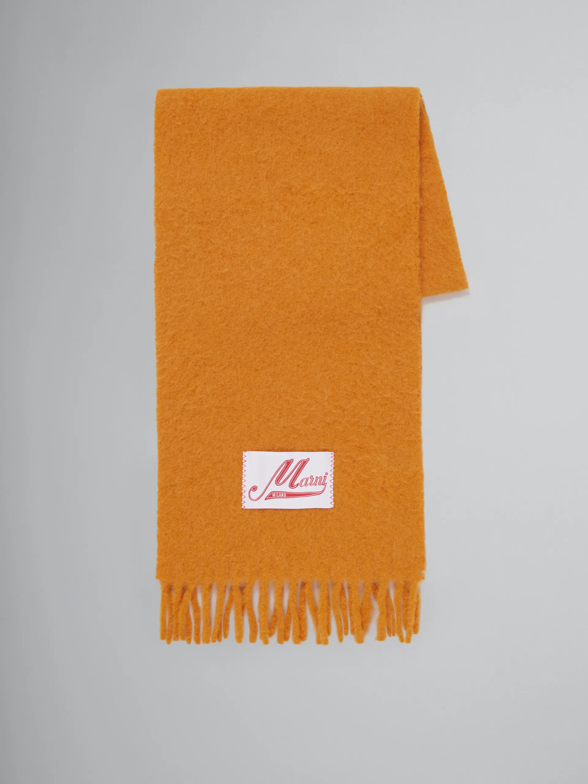 Scarves>Marni Orange Alpaca Scarf ARABESQUE/ARABESQUE