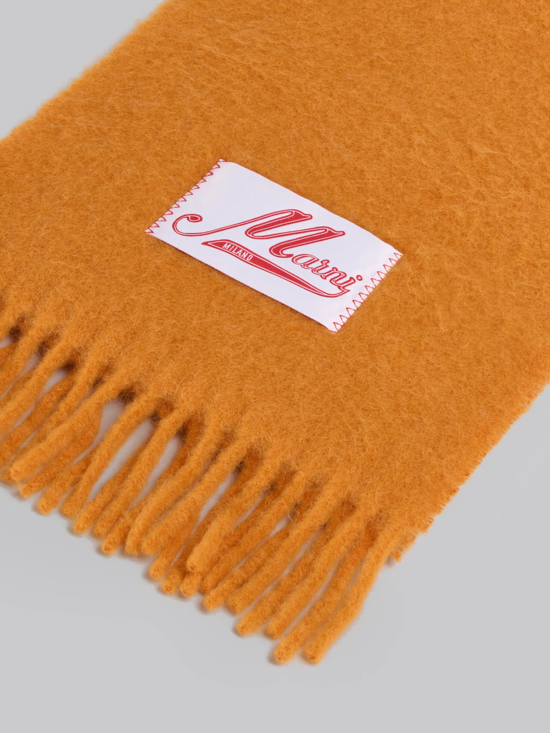 Scarves>Marni Orange Alpaca Scarf ARABESQUE/ARABESQUE