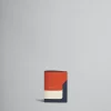 Wallets & Small Leather Goods>Marni Orange Cream And Deep Blue Saffiano Leather Bi-fold Wallet BRICK/TALC/NIGHT BLUE