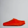 Fussbett Sabot>Marni Long Hair Calfskin Fussbett Sabot ORANGE