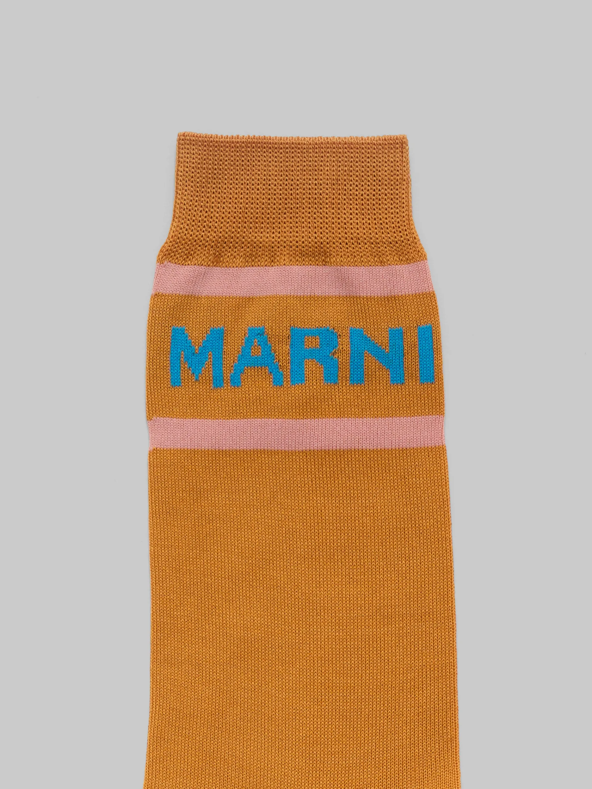 Socks>Marni Orange Socks With Logo Cuffs ARABESQUE/ARABESQUE