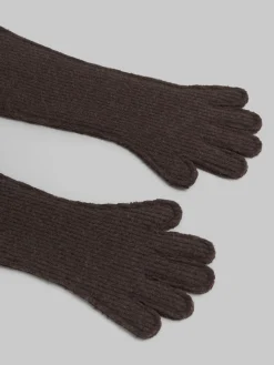 Other Accessories>Marni Oversized Brown Wool Gloves MIDNIGHT