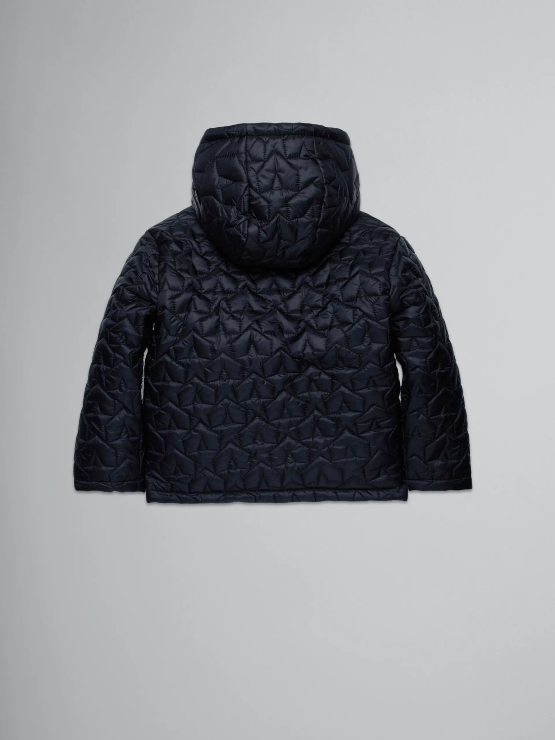Kids>Marni Padded Jacket With Stars And Teddy Inserts BLACK