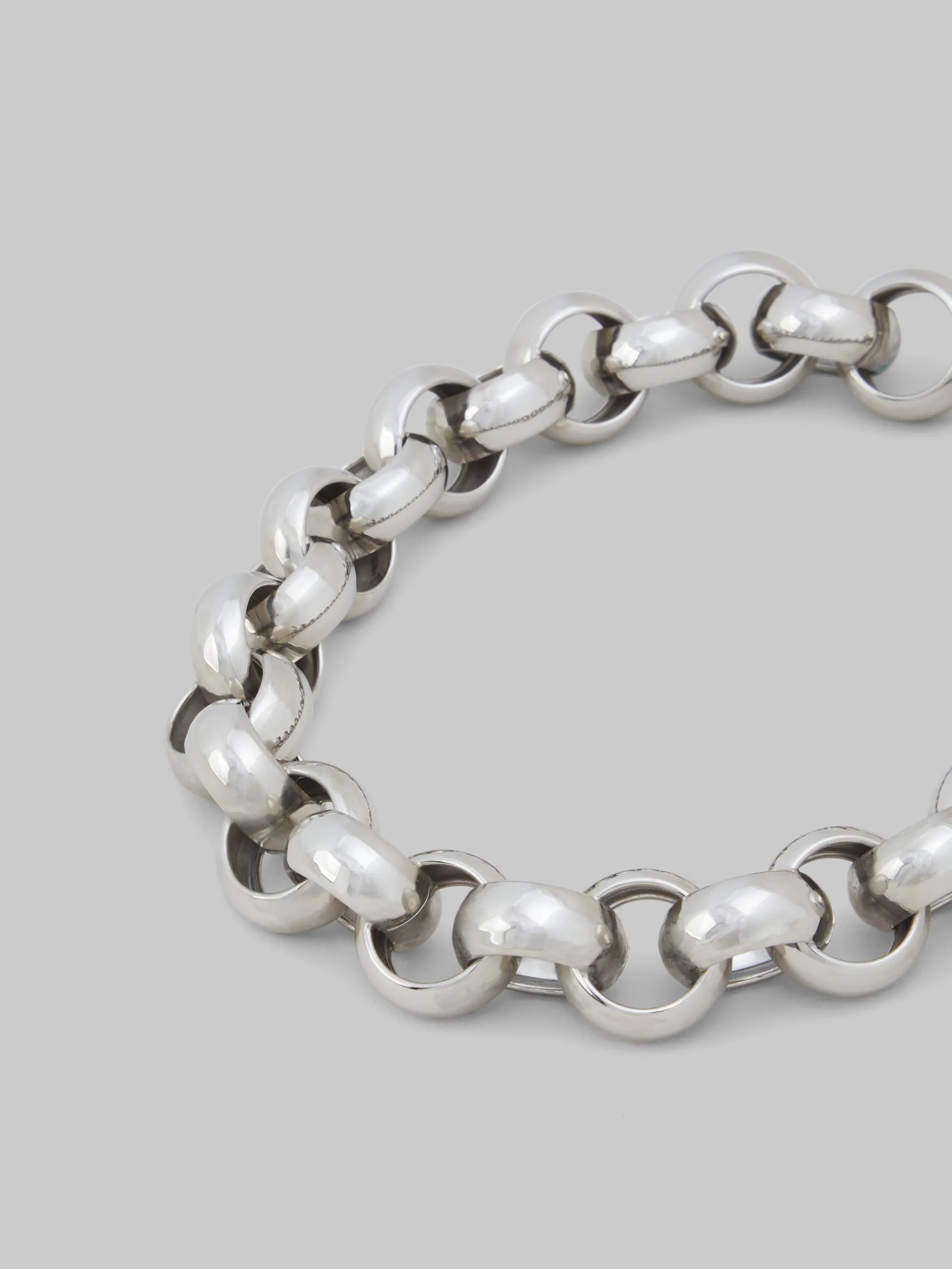 Necklaces>Marni Ring Choker With Rhinestone Clasp PALLADIUM