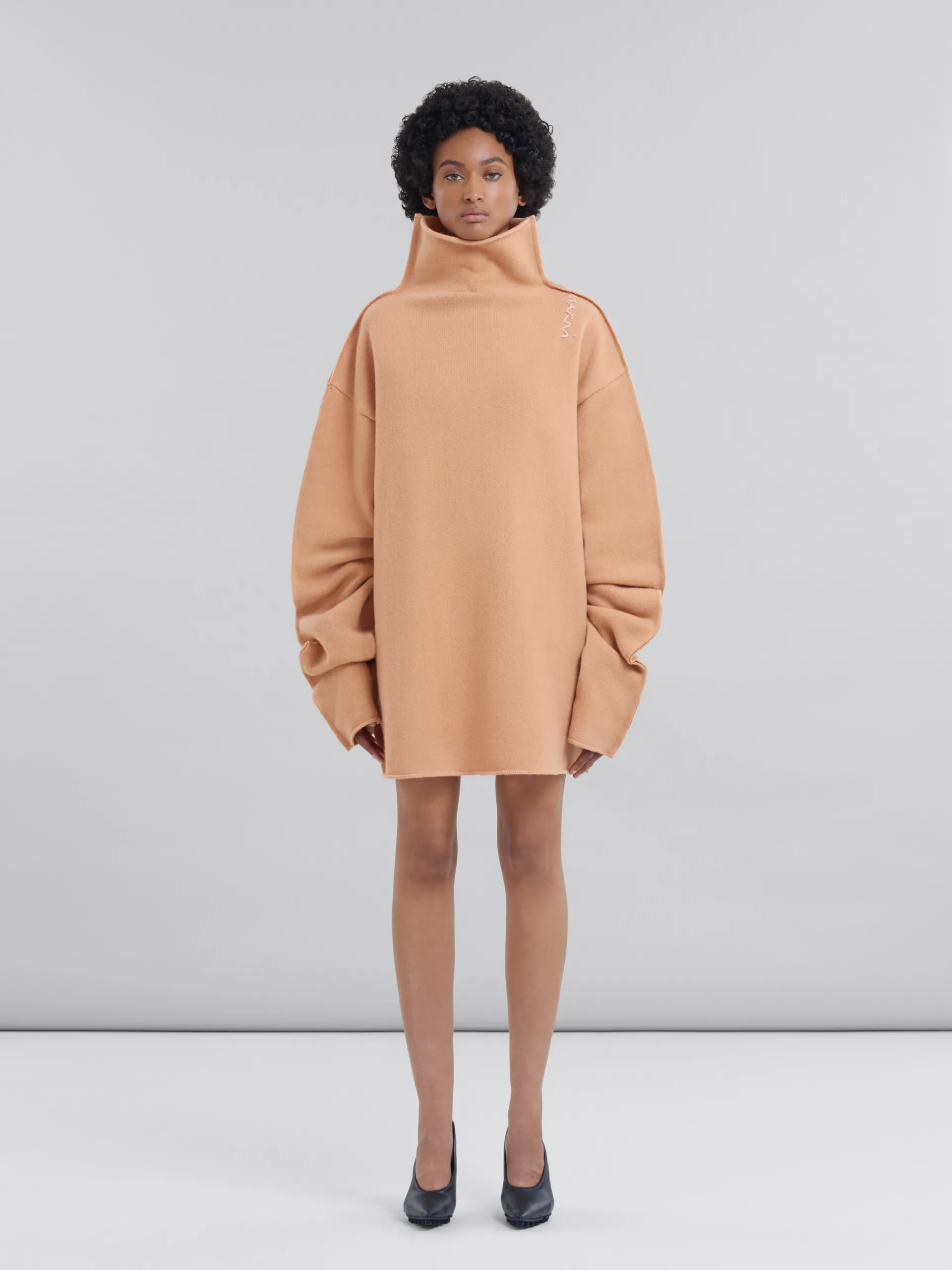 Knitwear>Marni Peach Pink Wool Sweater PALEPEACH
