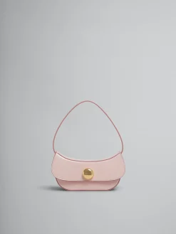 Shoulder Bags>Marni Pink Leather Butterfly Small Hobo Bag ANTIQUEROSE