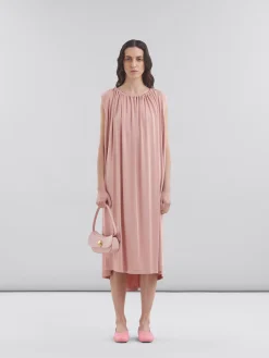 Shoulder Bags>Marni Pink Leather Butterfly Small Hobo Bag ANTIQUEROSE
