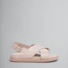 Slides & Sandals | Fussbett>Marni Pink Leather Fussbett CHAMPAGNE