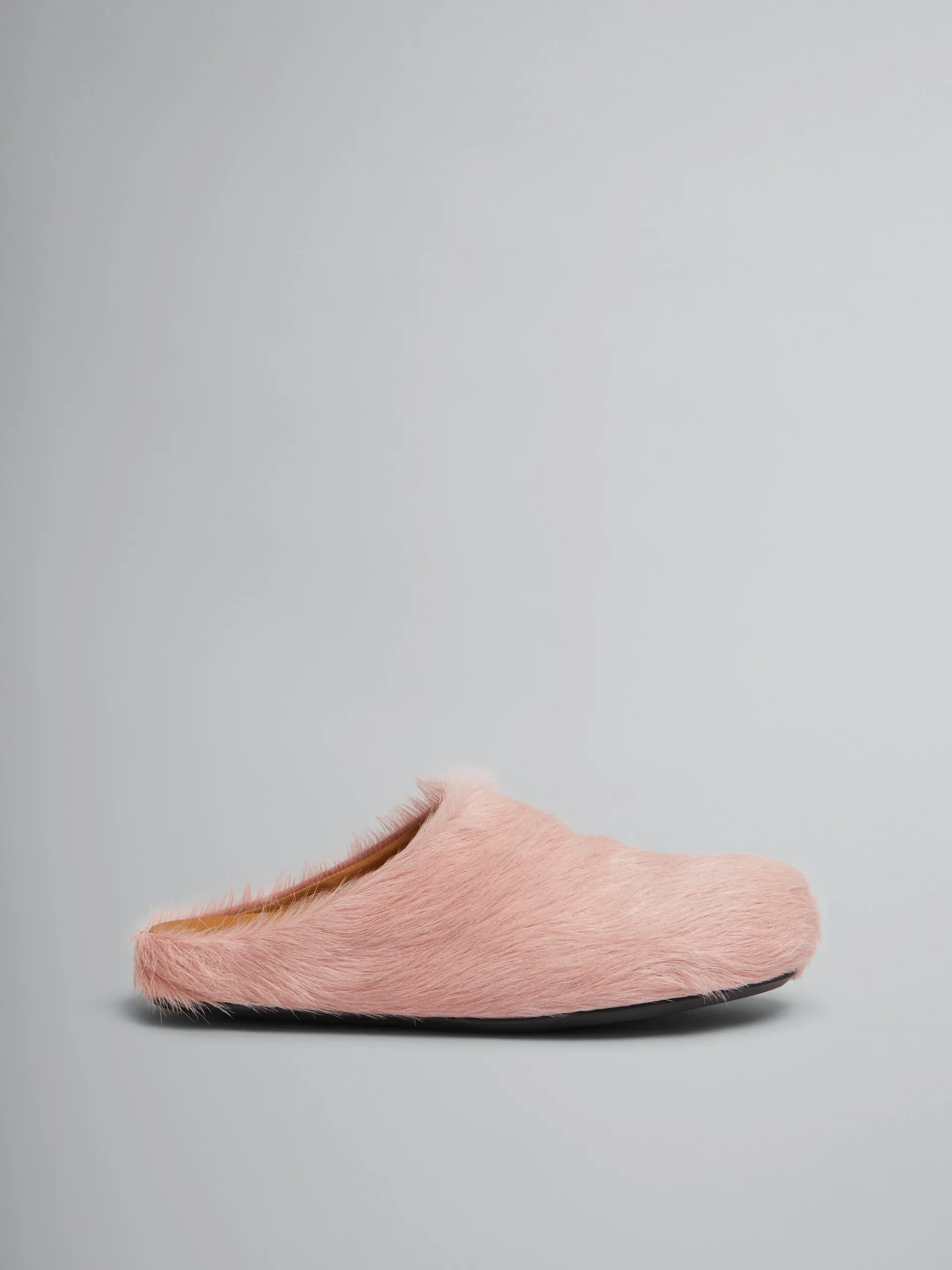 Flats | Fussbett>Marni Pink Long Hair Calfskin Fussbett Sabot ANTIQUEROSE