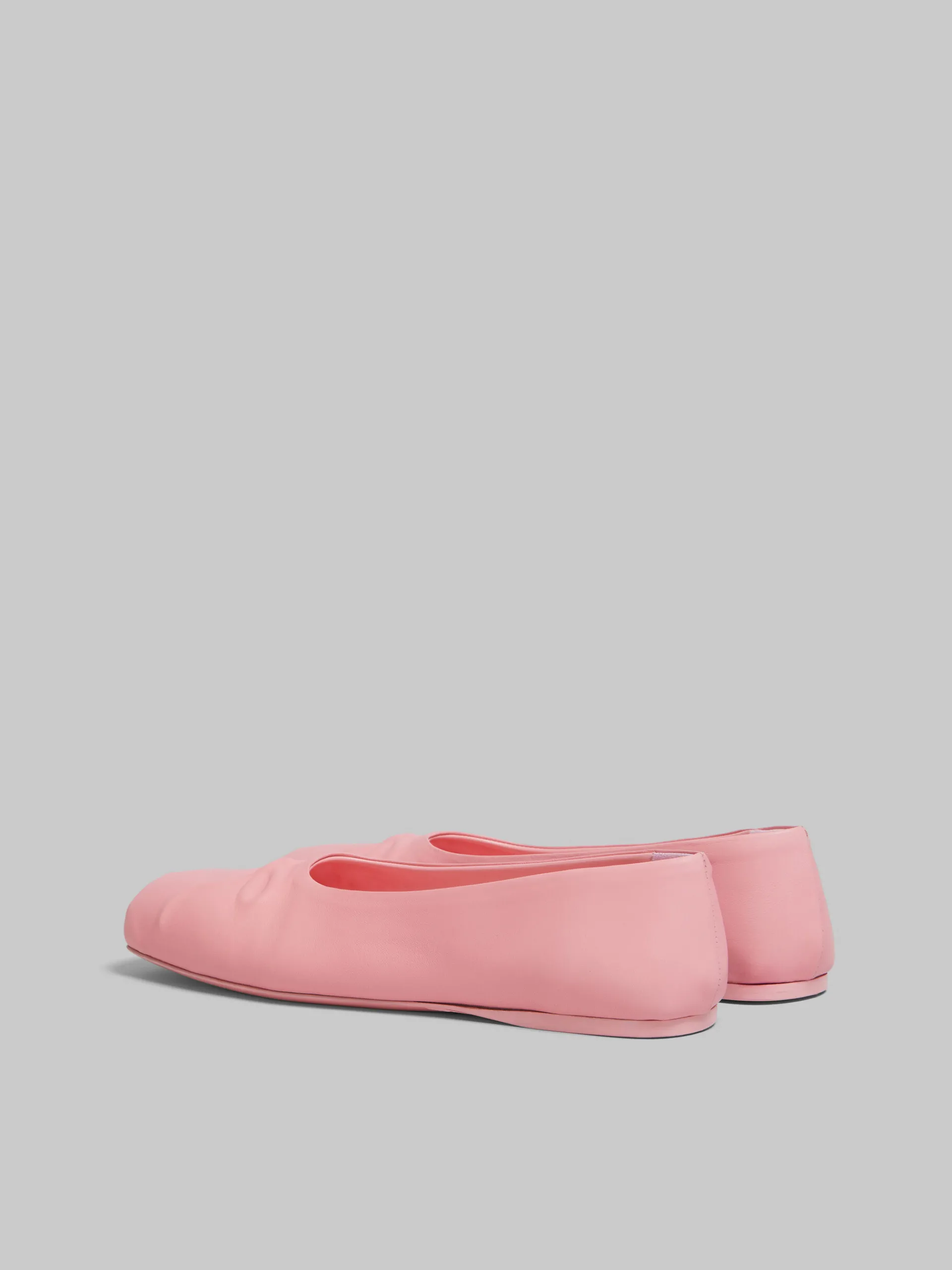 Flats>Marni Nappa Leather Seamless Little Bow Ballet Flat PINK