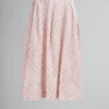 Matching Sets | Skirts>Marni Pink Poplin Midi Skirt With Landscapes Print ANTIQUEROSE