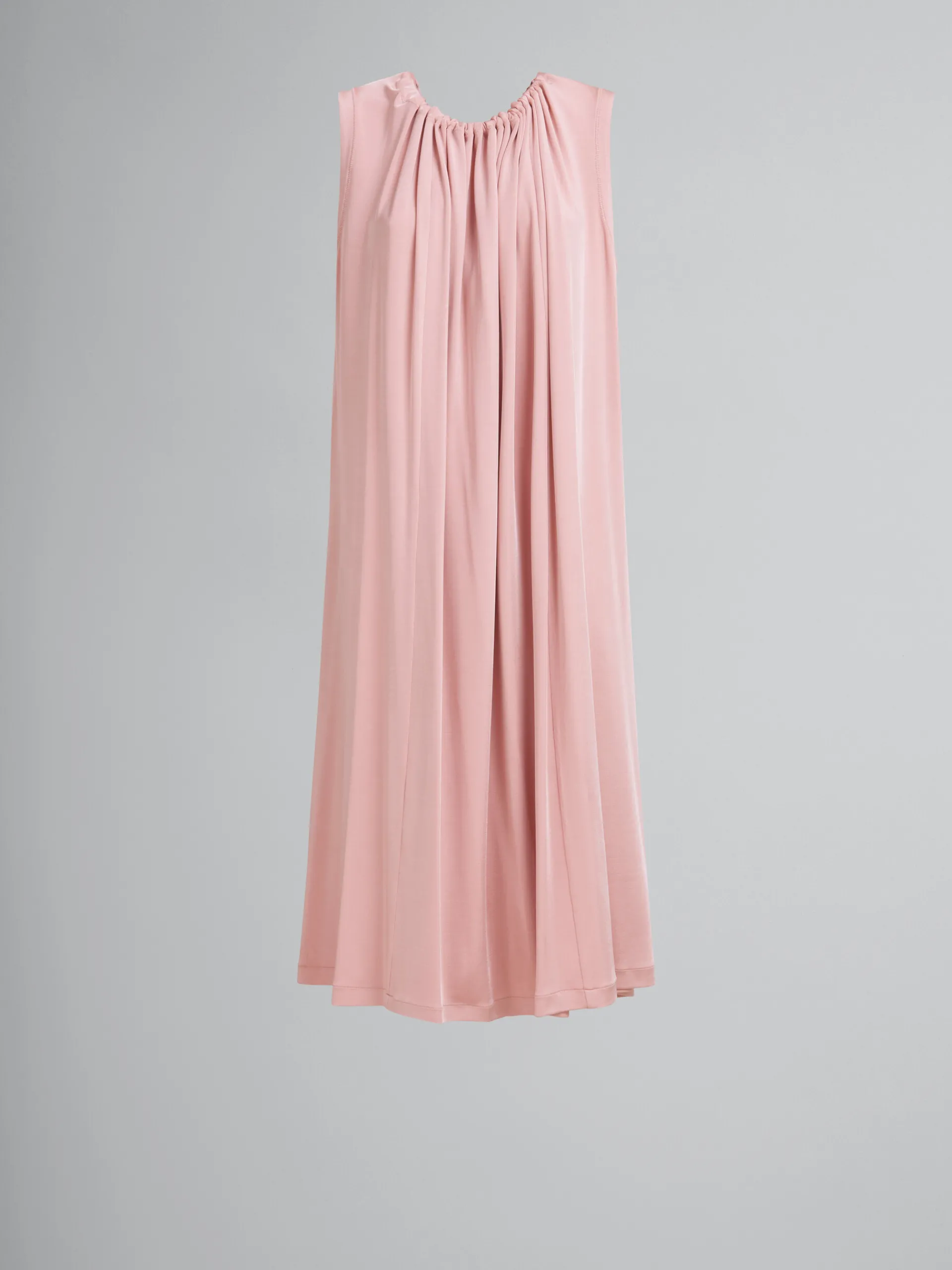 Dresses>Marni Pink Stretch Jersey Dress With Gathered Neck ANTIQUEROSE