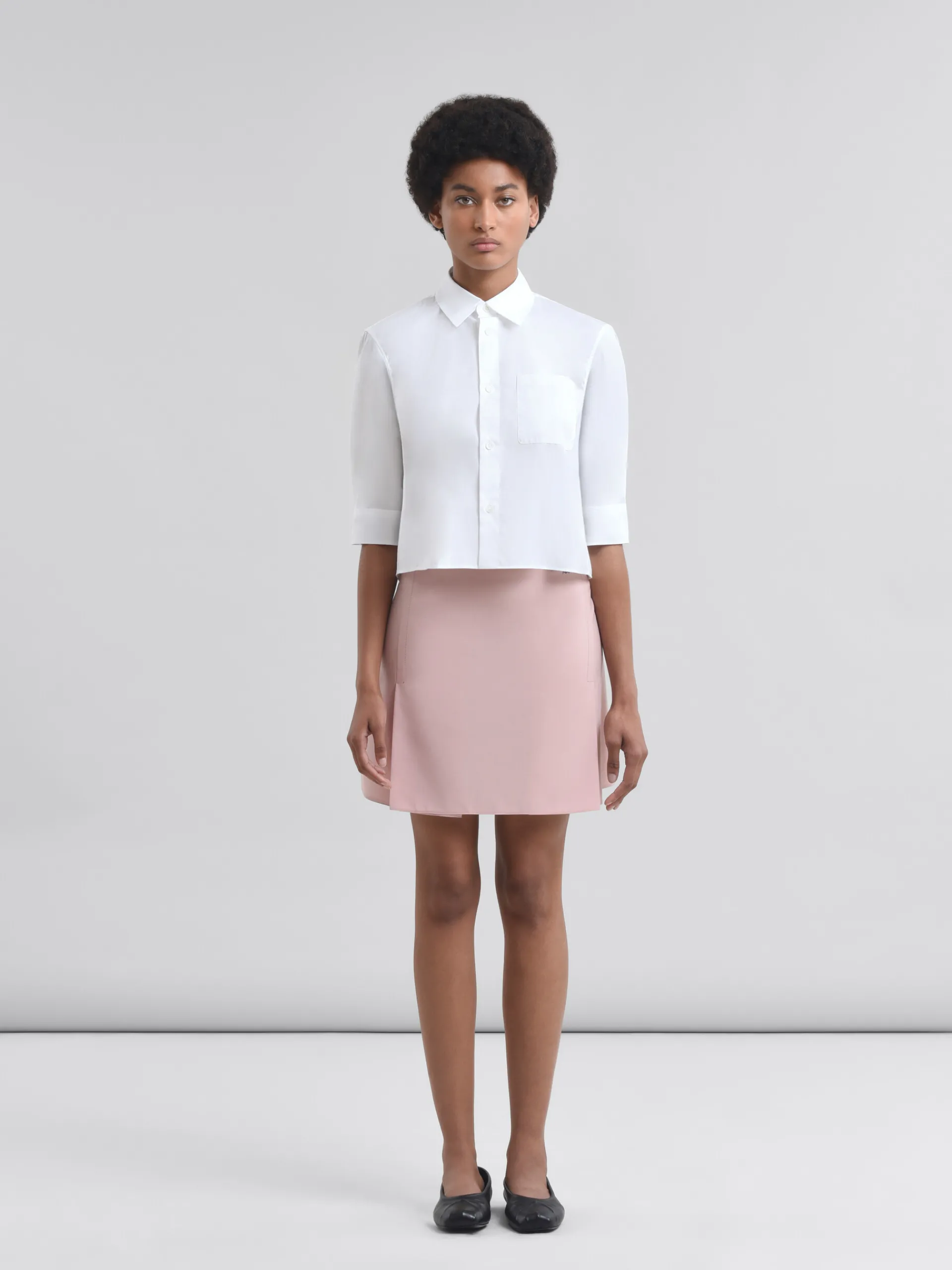 Matching Sets | Skirts>Marni Pink Stretch Wool Mini Skirt ANTIQUEROSE