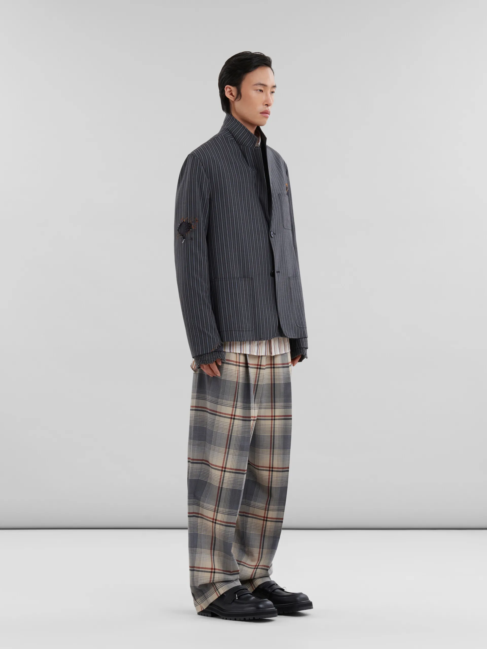 Tops & T-Shirts>Marni Pink Striped Organic Poplin Shirt NOMAD/BEIGE