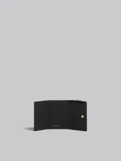 Wallets & Small Leather Goods>Marni Pink, White And Beige Saffiano Leather Tri-fold Wallet CAMELLIA/TALC