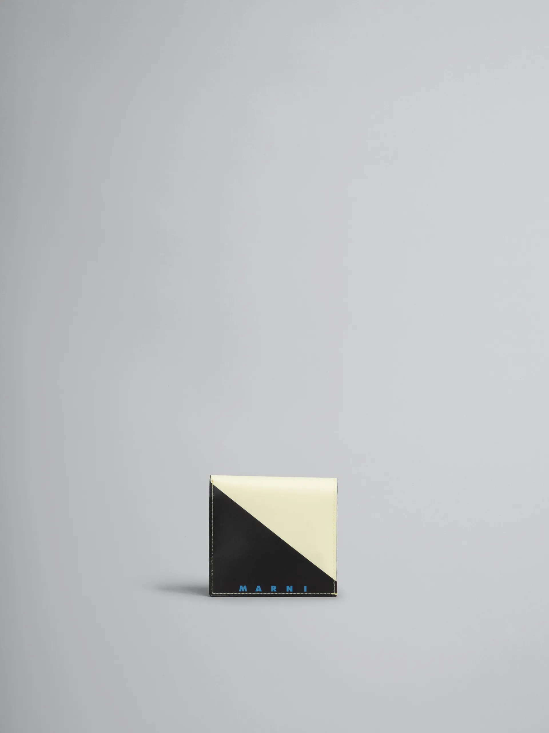 Wallets & Small Leather Goods>Marni Purple And Blue Tribeca Bifold Wallet SHELL/BLACK