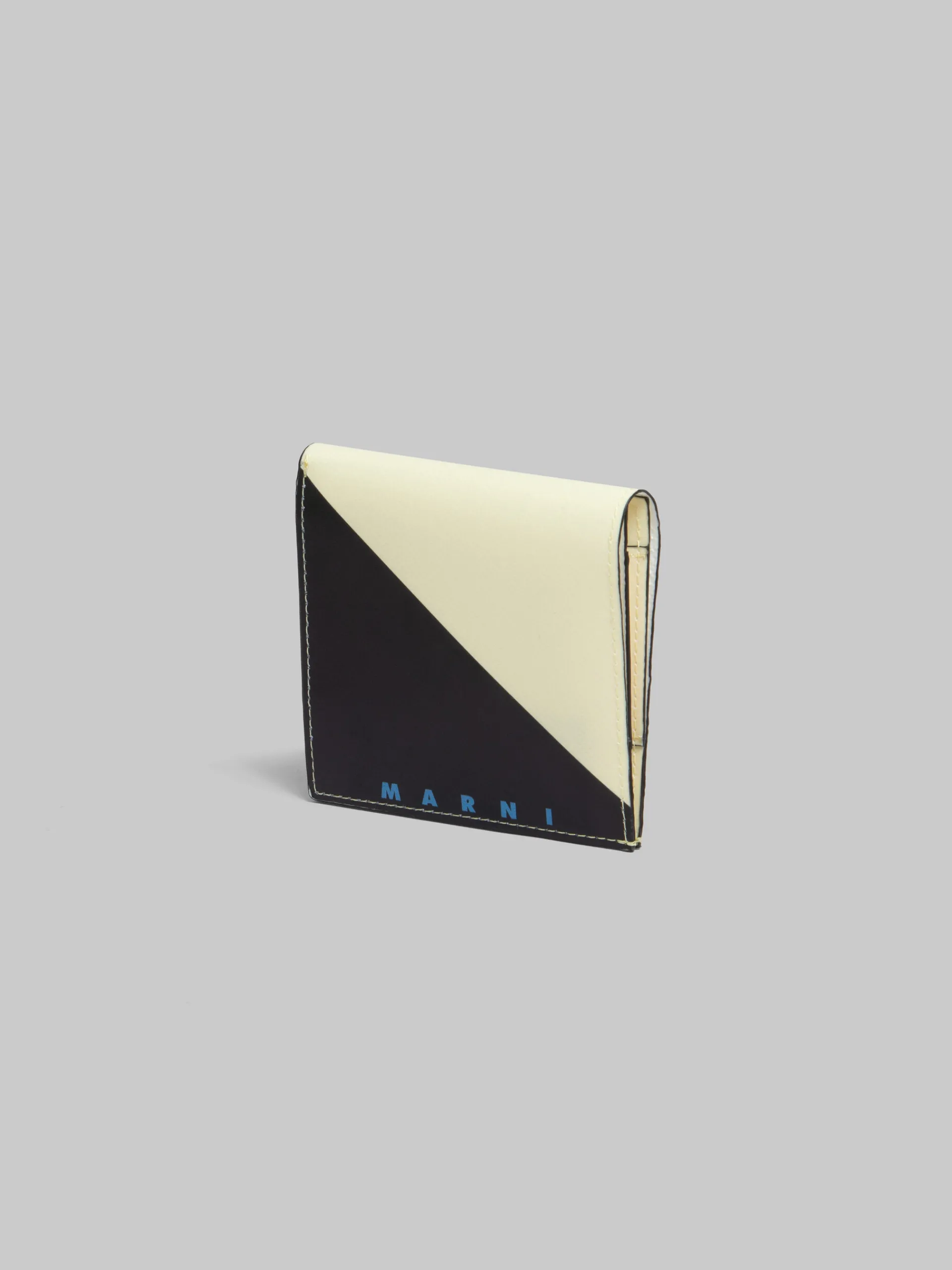 Wallets & Small Leather Goods>Marni Purple And Blue Tribeca Bifold Wallet SHELL/BLACK