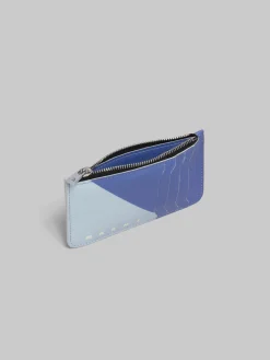 Wallets & Small Leather Goods>Marni Purple And Blue Tribeca Card Case PRUNE VIOLETT/ SODIUM