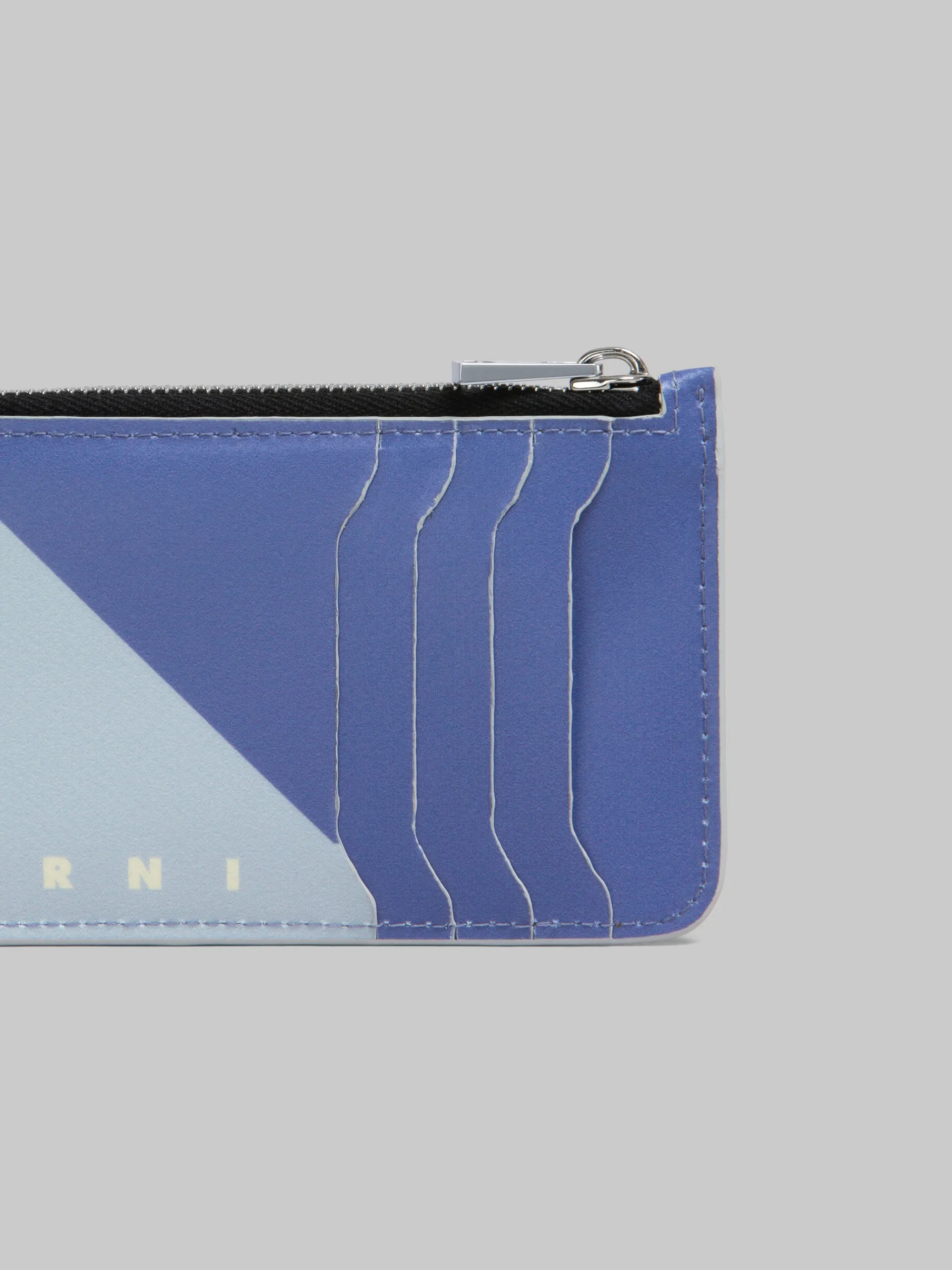 Wallets & Small Leather Goods>Marni Purple And Blue Tribeca Card Case PRUNE VIOLETT/ SODIUM