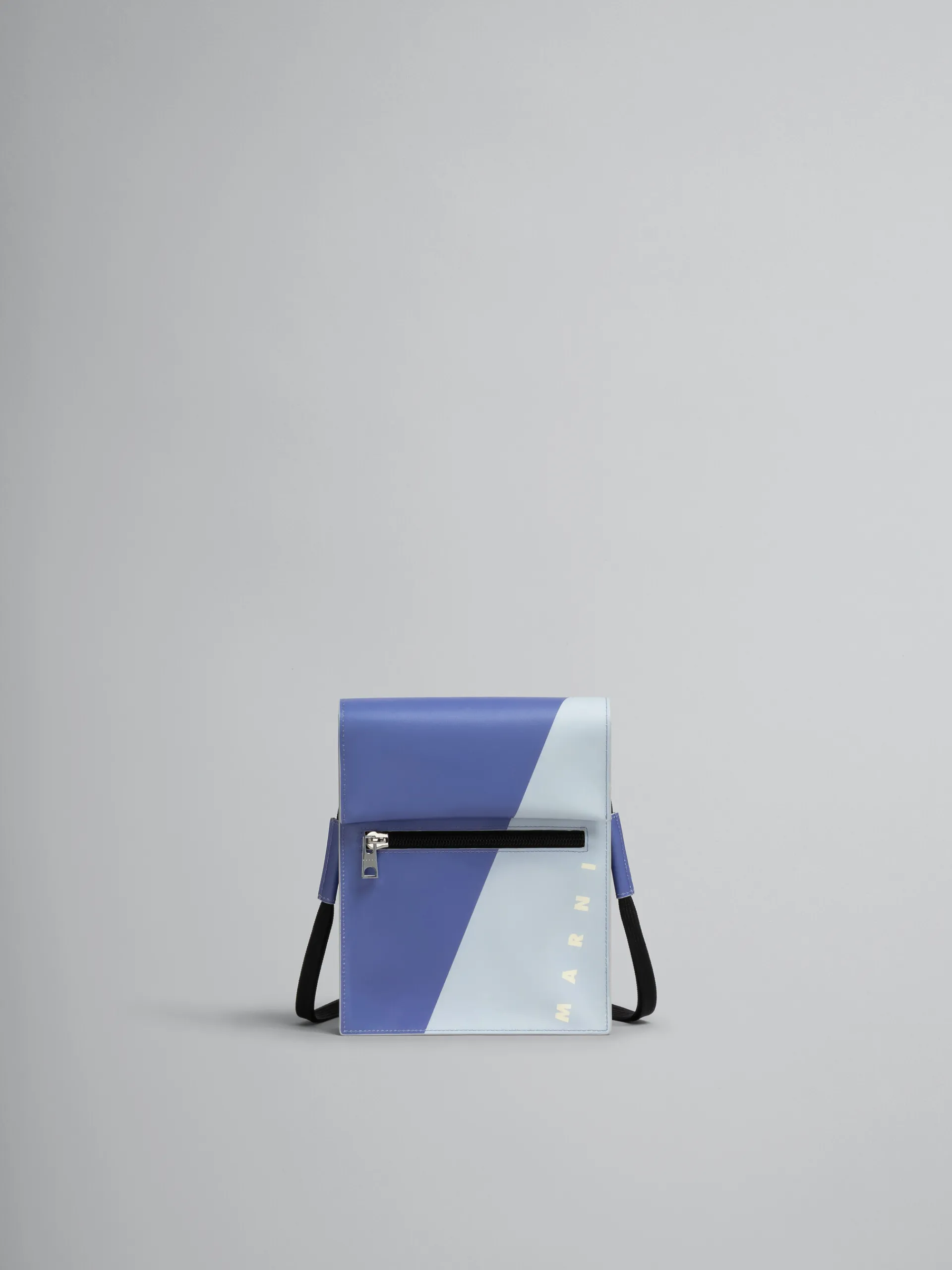 Crossbody Bags>Marni Purple And Blue Tribeca Pouch With Shoelace Strap PRUNE VIOLETT/ SODIUM