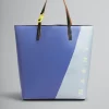 Tote Bags>Marni Purple And Blue Tribeca Shopper With Tag PRUNE VIOLETT/ SODIUM