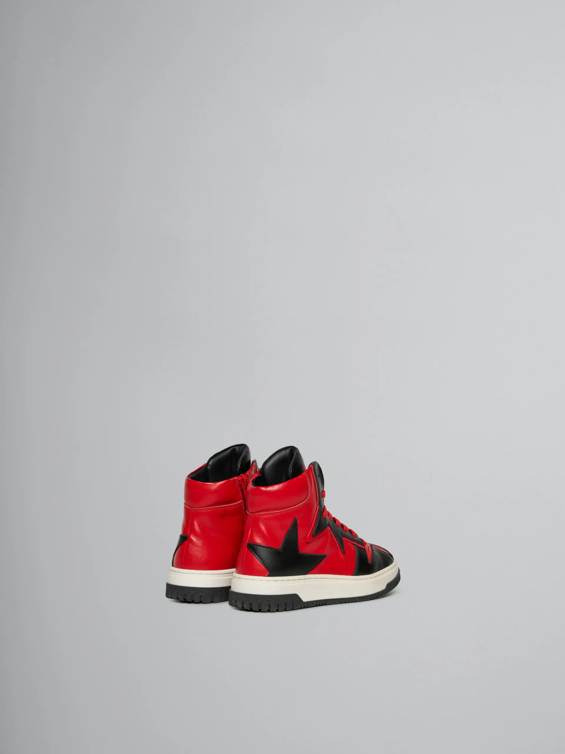 Kids>Marni Red And Black Leather High Top Sneaker RED/BLACK