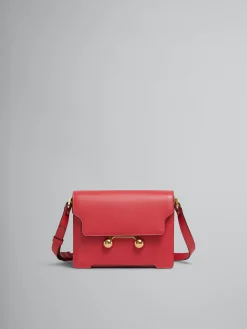 Trunkaroo Bag | Crossbody Bags>Marni Red Leather Trunkaroo Medium Shoulder Bag TULIP