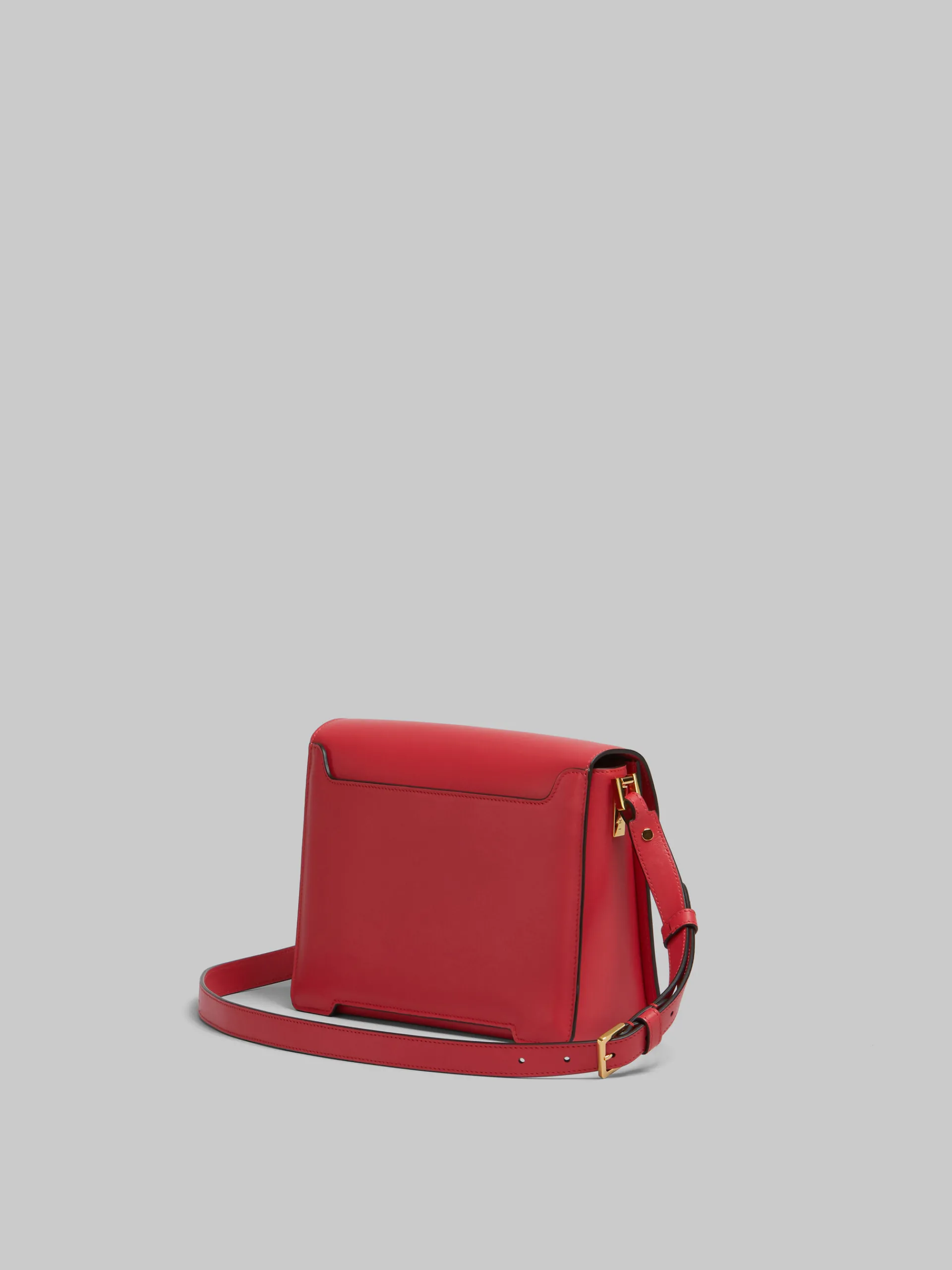 Trunkaroo Bag | Crossbody Bags>Marni Red Leather Trunkaroo Medium Shoulder Bag TULIP