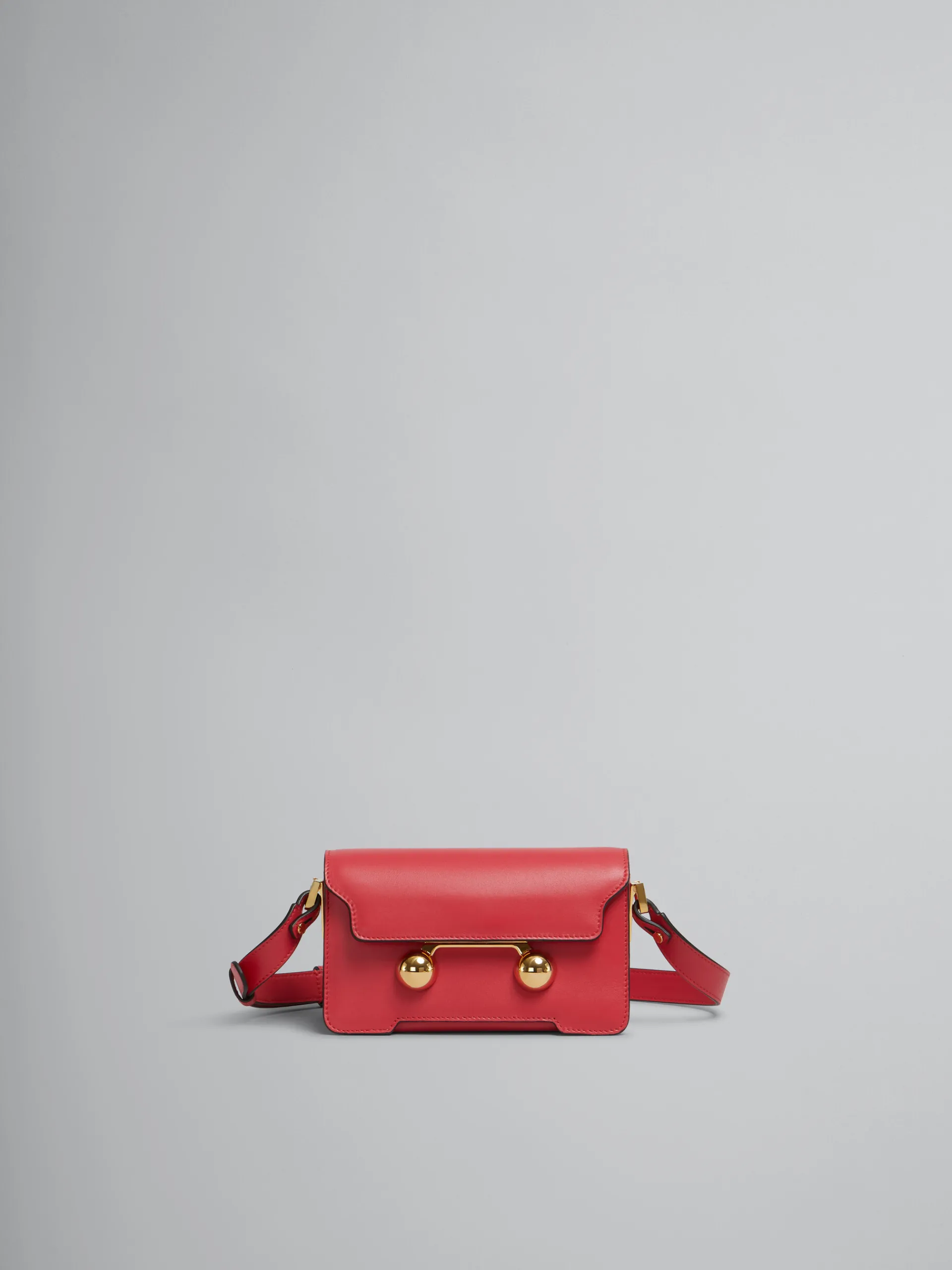Trunkaroo Bag | Shoulder Bags>Marni Red Leather Trunkaroo Mini Shoulder Bag TULIP