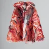 Coats & Jackets>Marni Red Long Hair Flared Coat POPPY RED