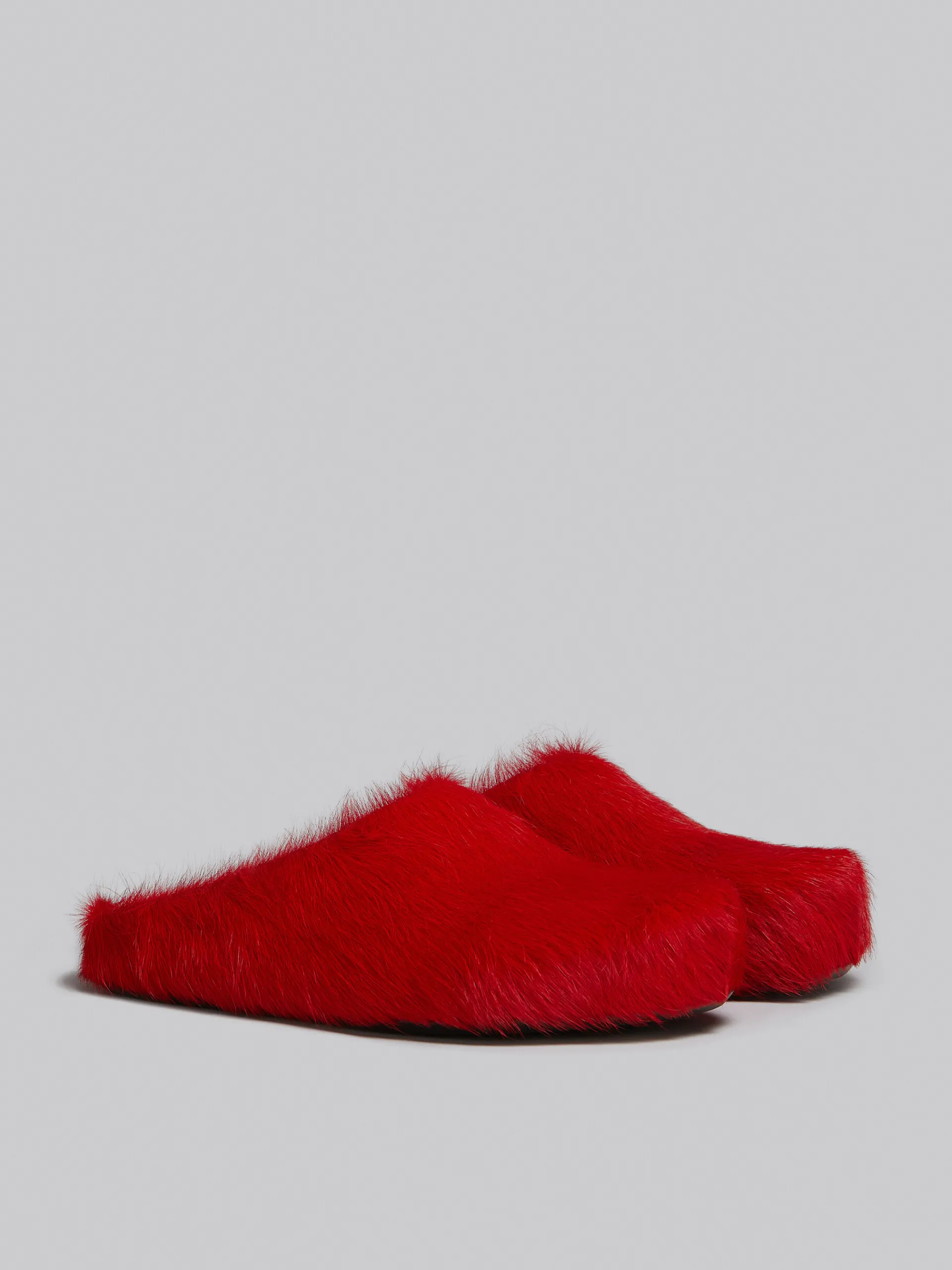 Flats | Fussbett>Marni Long-hair Calfskin Fussbett Sabot RED