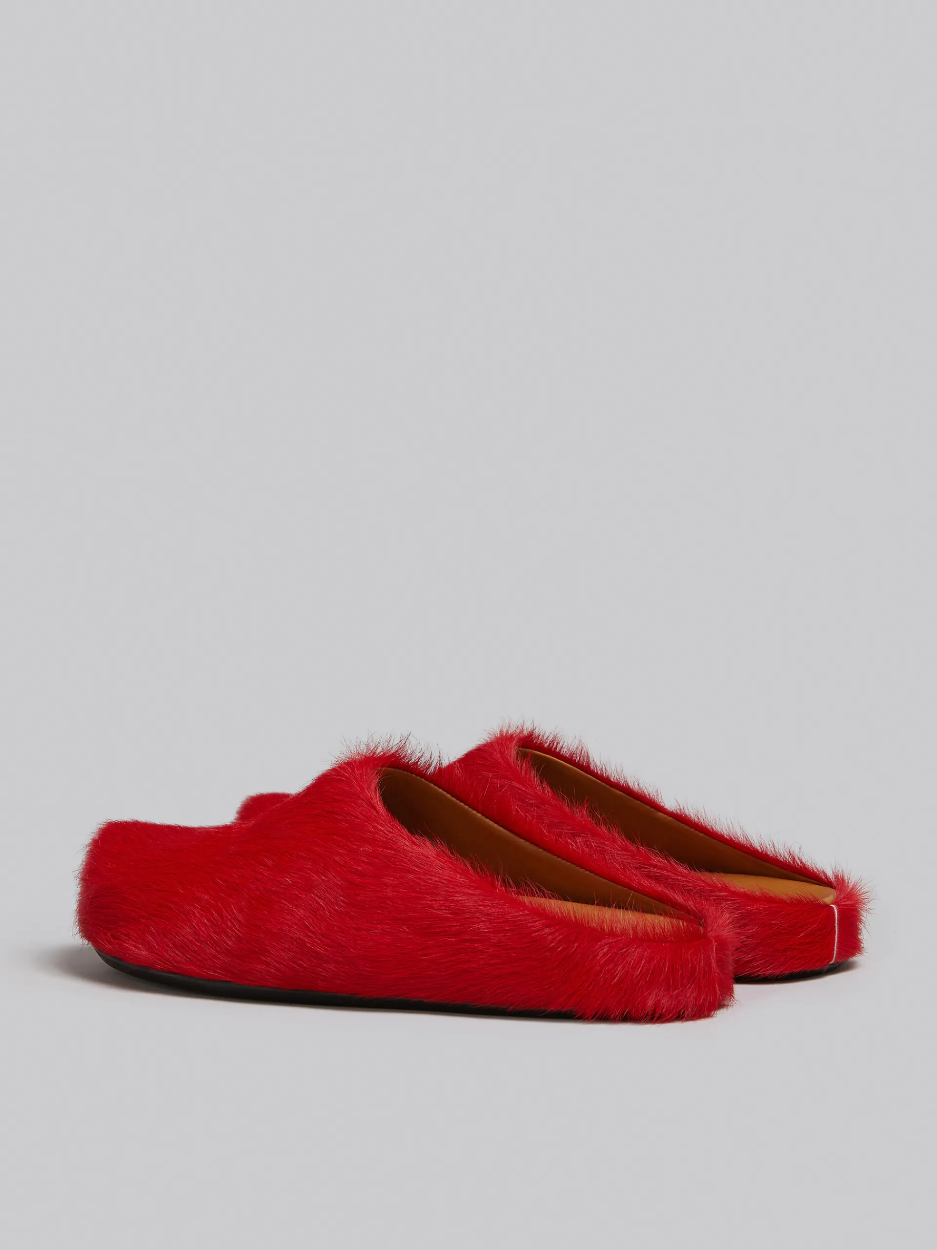 Flats | Fussbett>Marni Long-hair Calfskin Fussbett Sabot RED