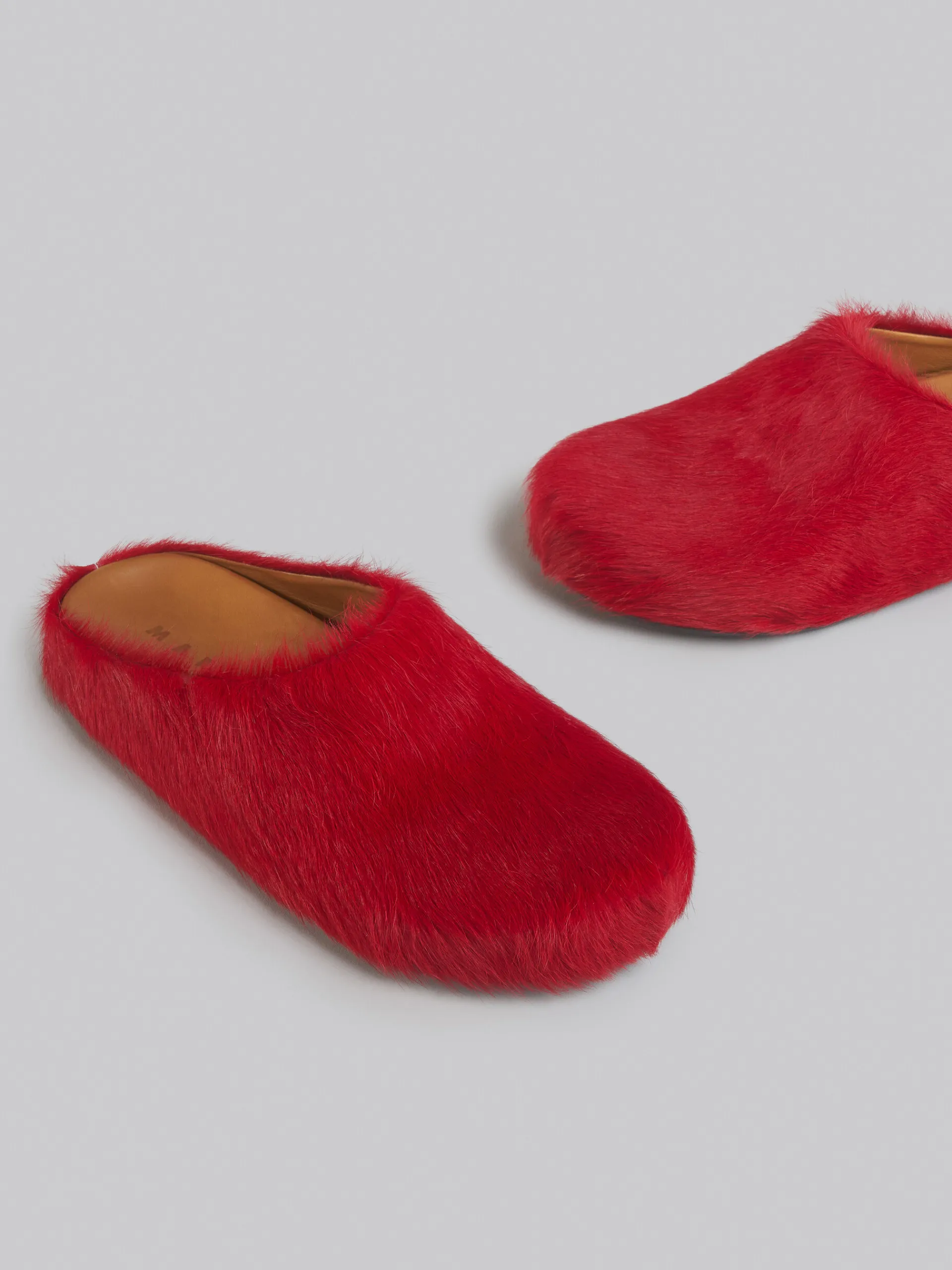 Flats | Fussbett>Marni Long-hair Calfskin Fussbett Sabot RED
