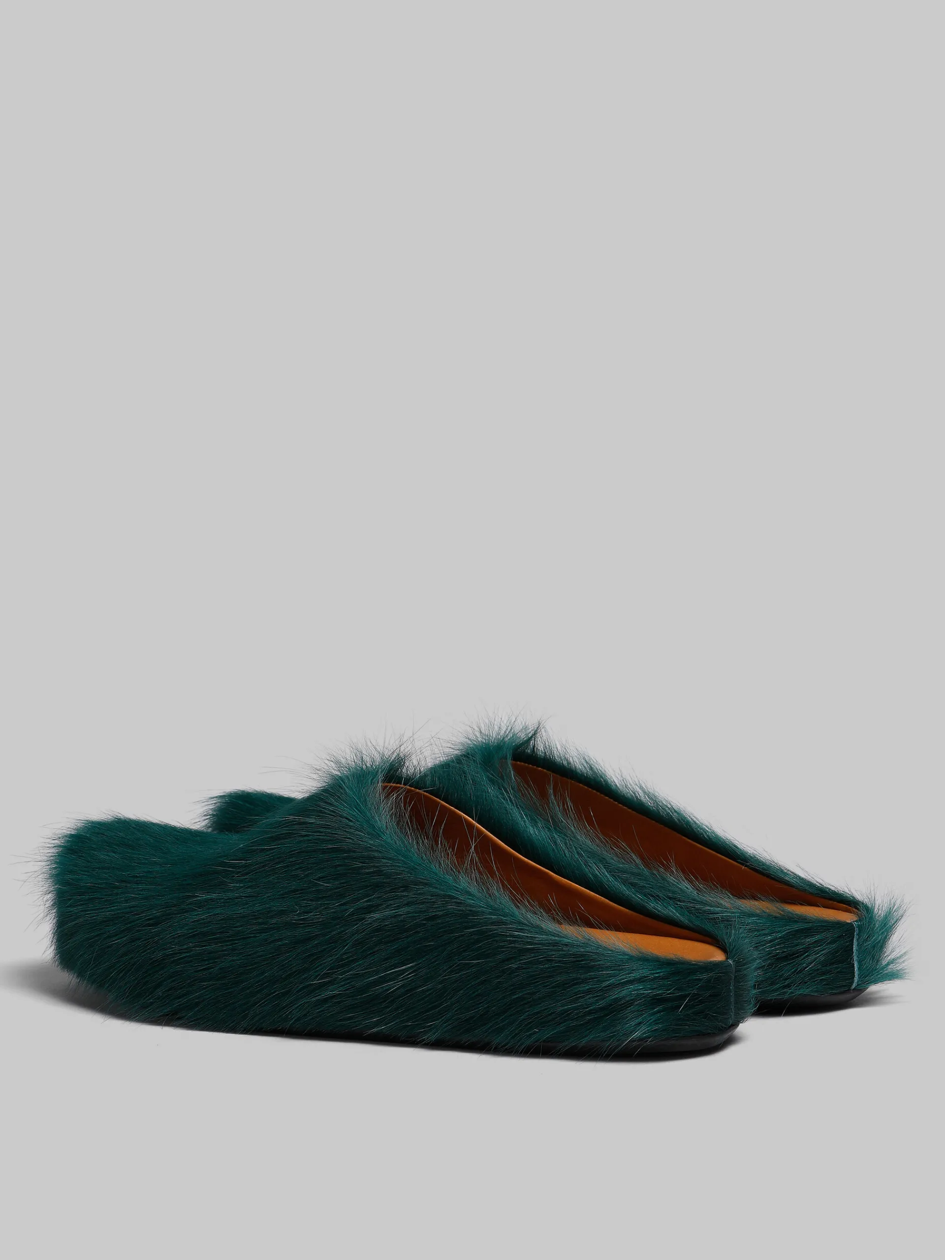 Fussbett Sabot>Marni Sea Green Long-hair Calfskin Fussbett Sabot NORTH SEA