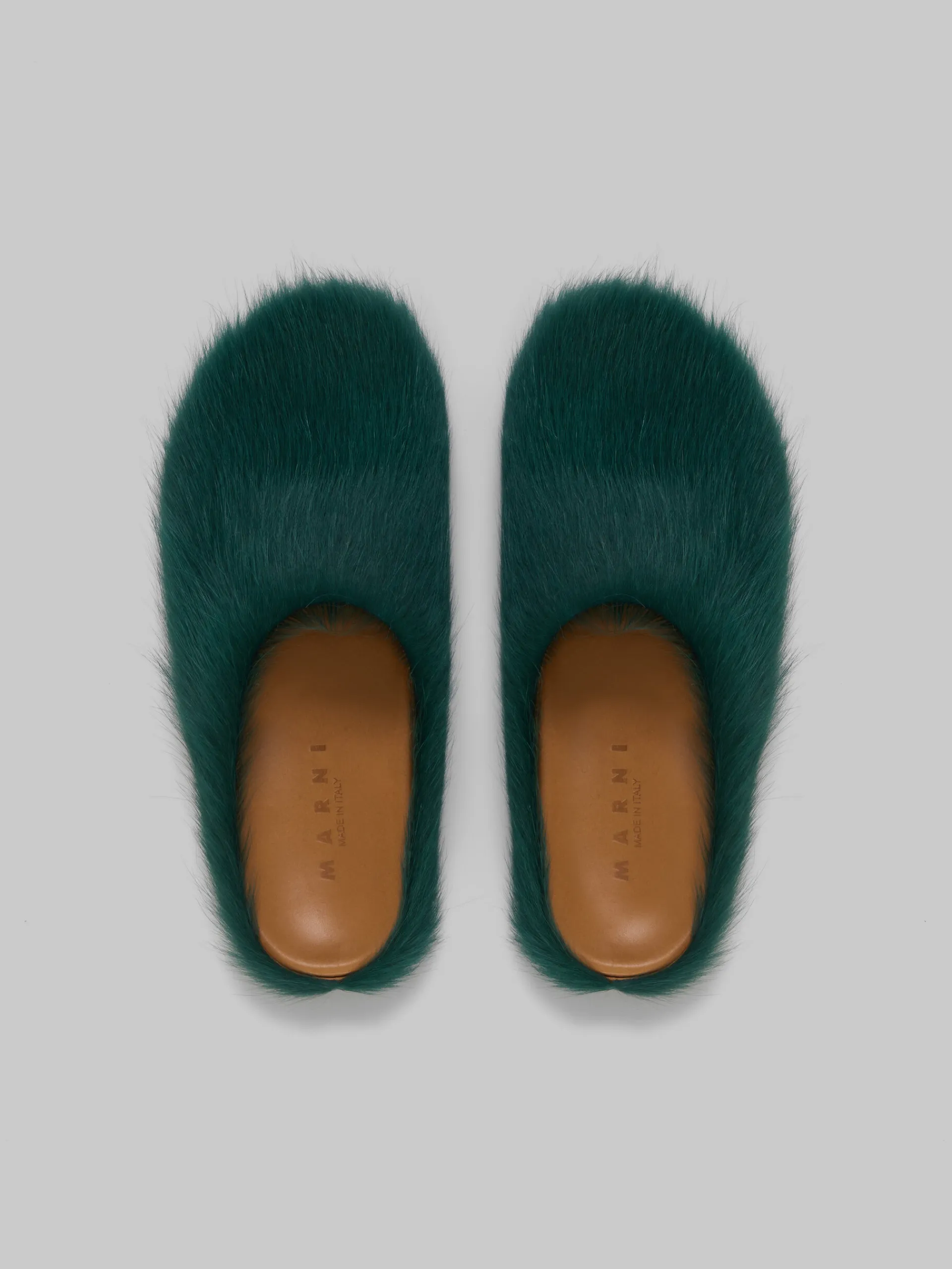 Fussbett Sabot>Marni Sea Green Long-hair Calfskin Fussbett Sabot NORTH SEA