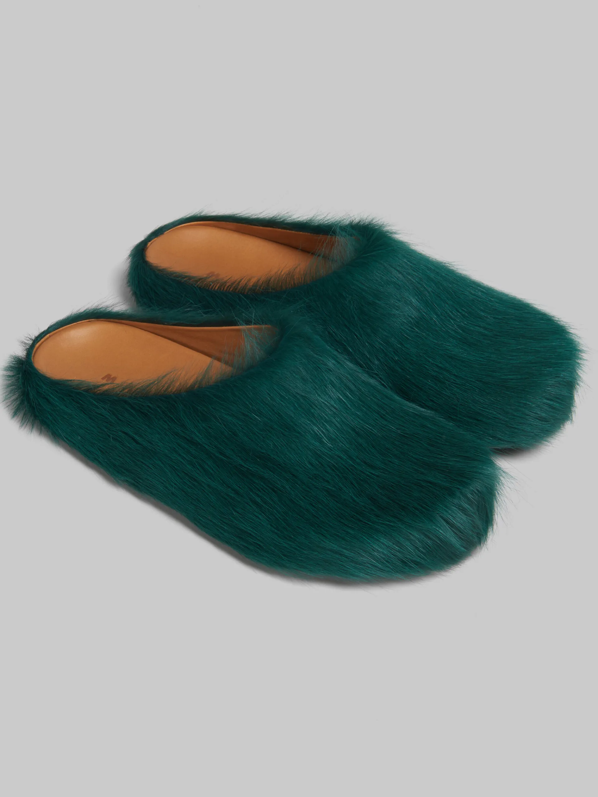 Fussbett Sabot>Marni Sea Green Long-hair Calfskin Fussbett Sabot NORTH SEA