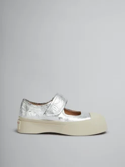 Sneakers | Pablo>Marni Leather Mary Jane Sneaker SILVER