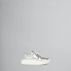 Kids>Marni Leather Padded Sneaker SILVER