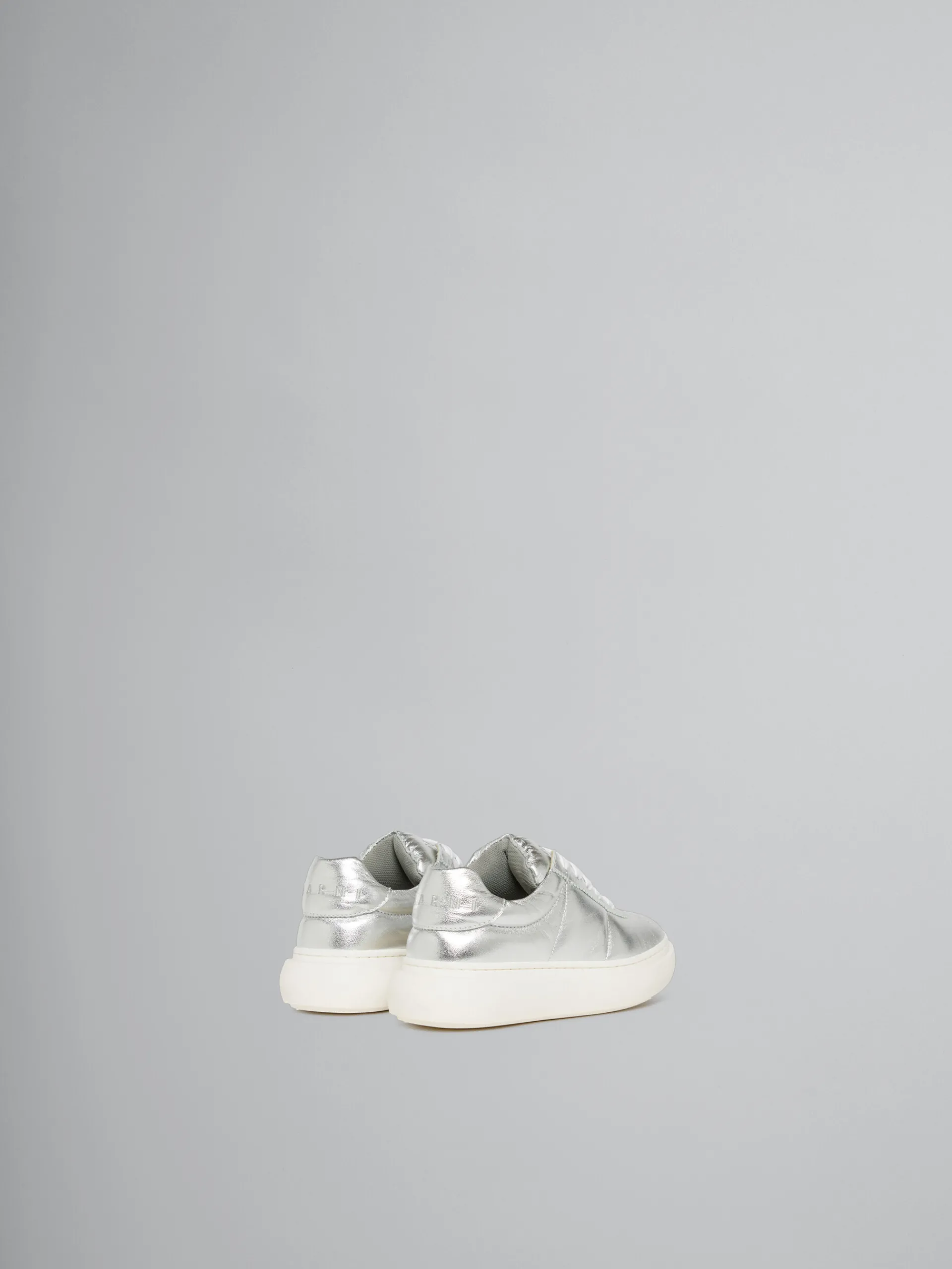 Kids>Marni Leather Padded Sneaker SILVER