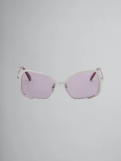Sunglasses | Sunglasses>Marni Silver Unila Sunglasses BLACK