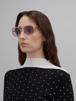 Sunglasses | Sunglasses>Marni Silver Unila Sunglasses BLACK
