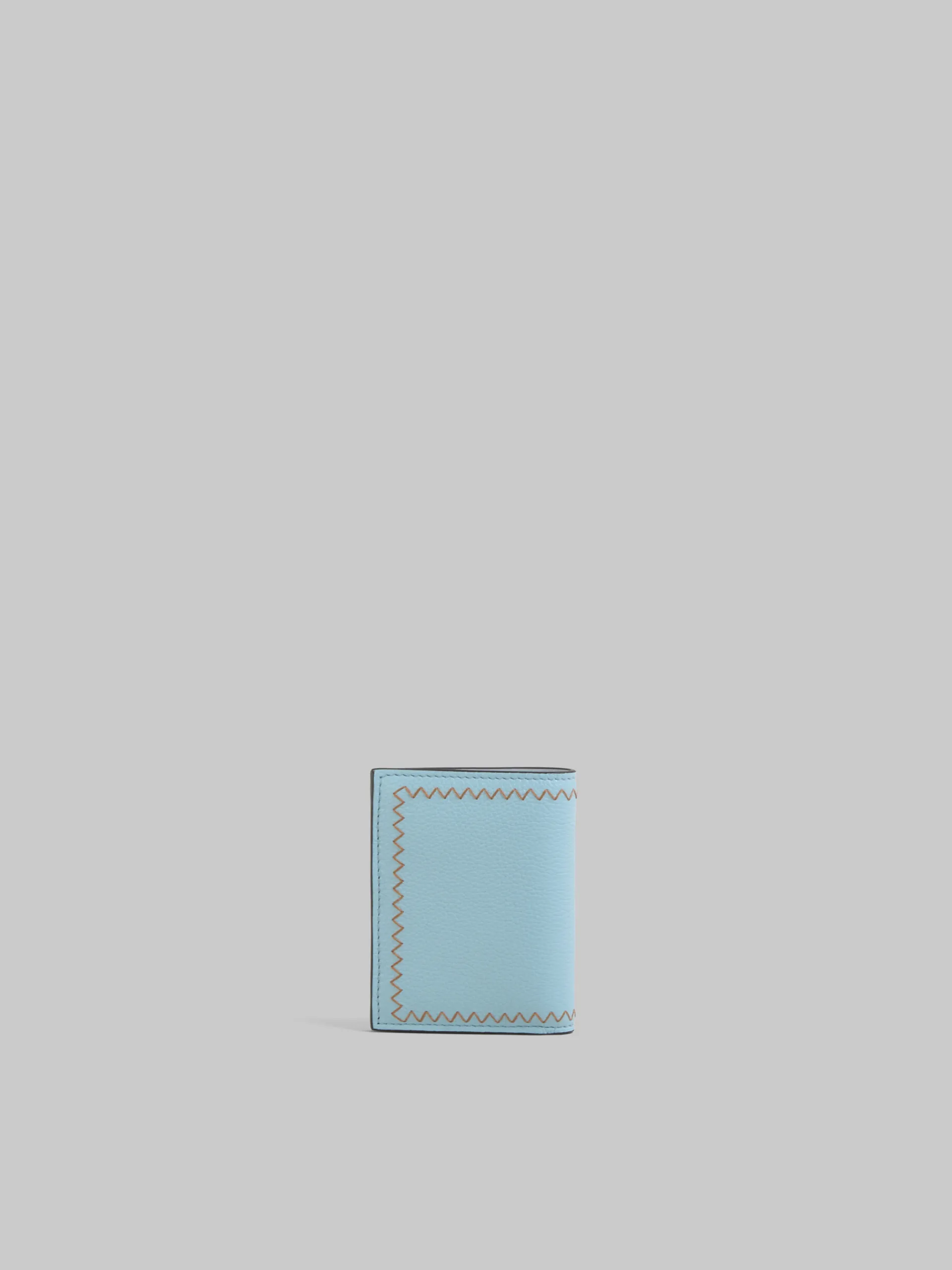 Wallets & Small Leather Goods>Marni Sky Blue Bi-fold Wallet With Mending Embroidery LEADEN BLUE