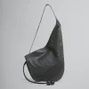 Shoulder Bags>Marni Small Crocodile Print Hobo Bag BLACK