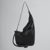 Shoulder Bags>Marni Small Nappa Hobo Bag BLACK