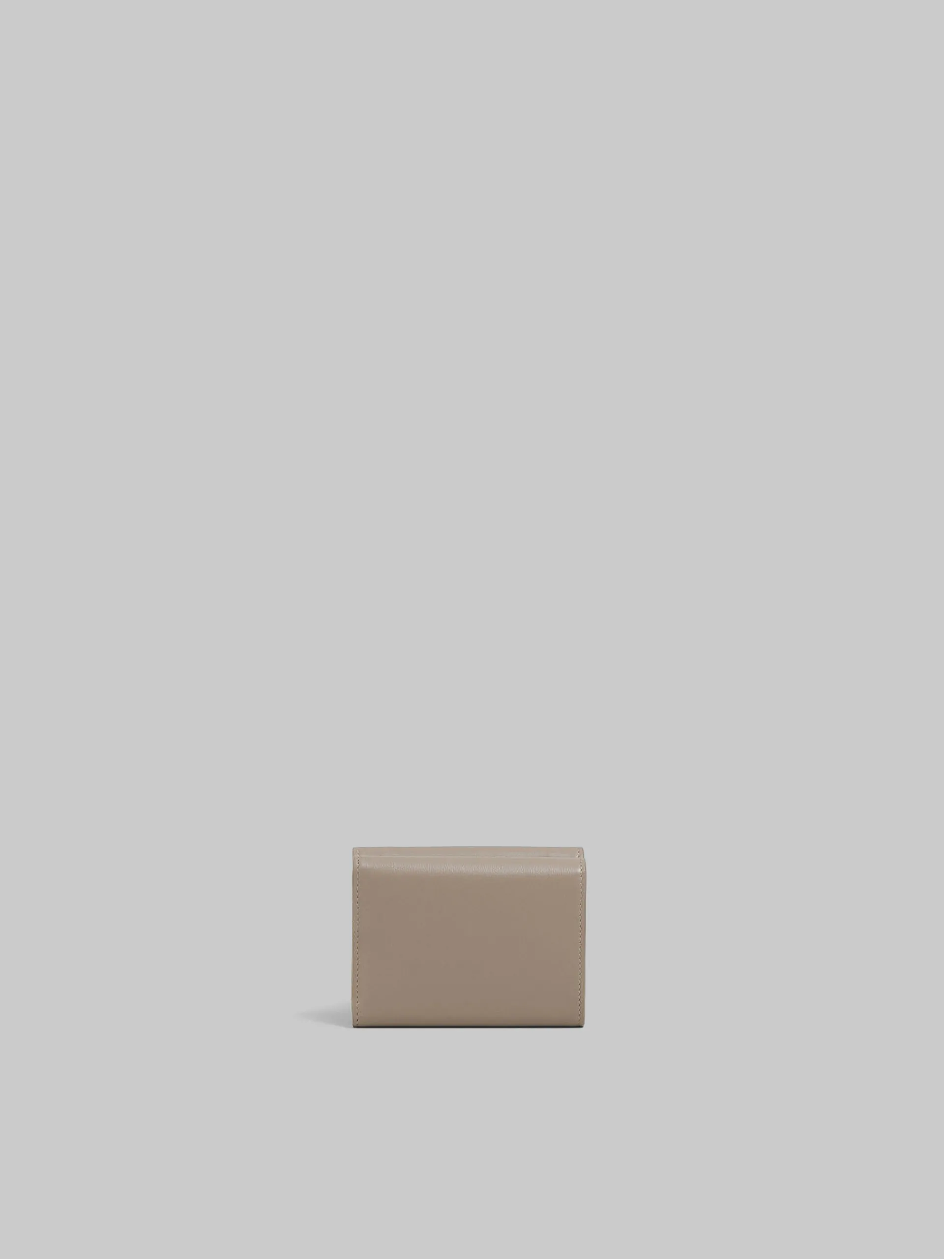 Wallets & Small Leather Goods>Marni Taupe Leather Trifold Wallet With Raised Logo CORK