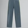Matching Sets | Pants>Marni Teal Nappa Leather Track Pants TRUFFLE