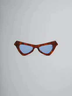 Sunglasses>Marni Tortoiseshell Fairy Pools Acetate Sunglasses HAVANA
