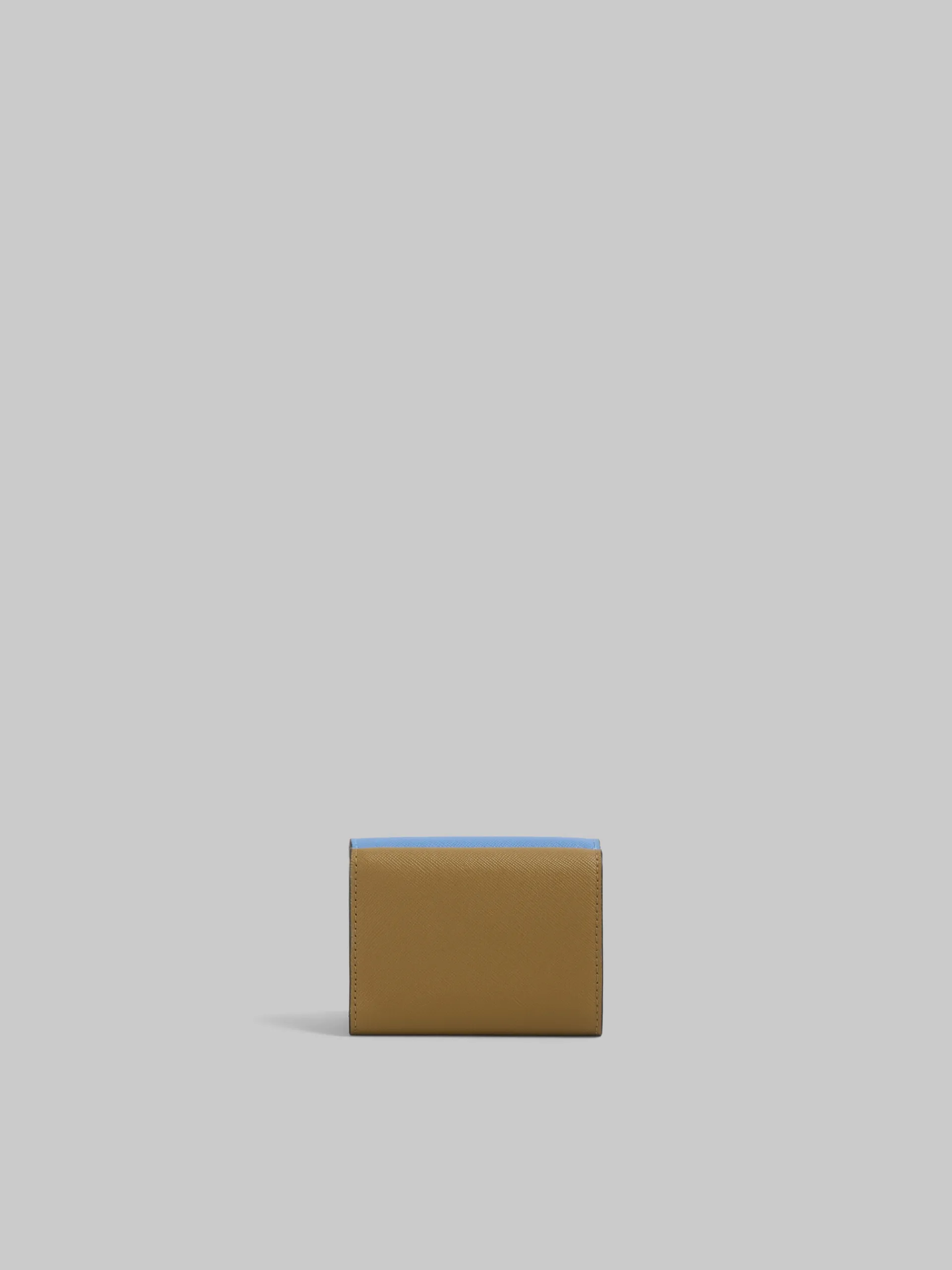 Wallets & Small Leather Goods>Marni Trifold Wallet In Light Blue, Antique Pink And Green Saffiano Leather OPAL/QUARZ/THYME
