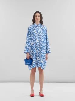 Handbags | Tropicalia Bag>Marni Tropicalia Micro Bag In Blue Leather And Raffia-effect Fabric IRISBLUE